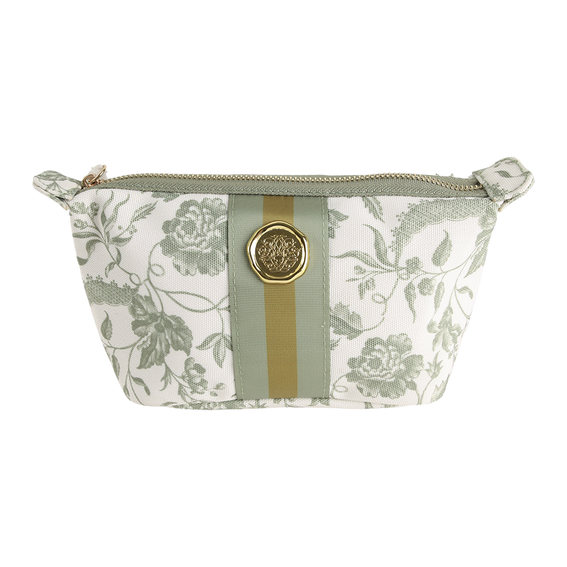 Green Climbing Rose Small Cosmetic Bag