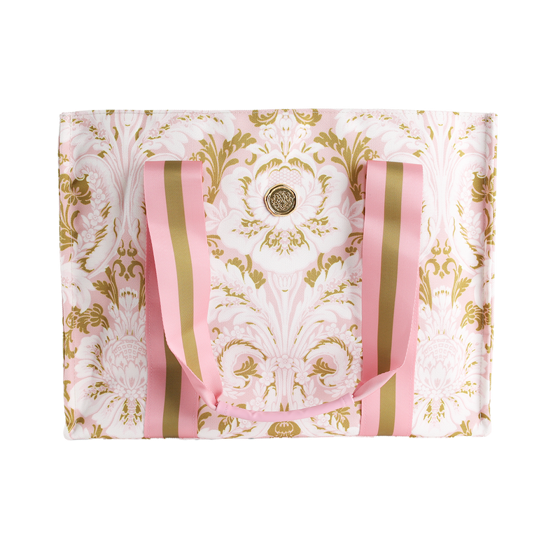Pink Damask Tote Bag