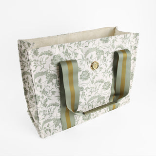 Green Climbing Rose Tote Bag