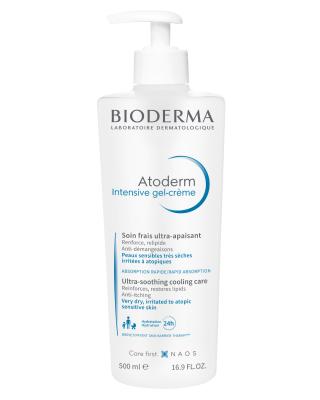 Bioderma Atoderm Intensive Gel Cream - Hypoallergenic Moisturizing Gel Cream for Dry Skin, Fragrance-Free, 16.91 fl oz - Glamourous Grace