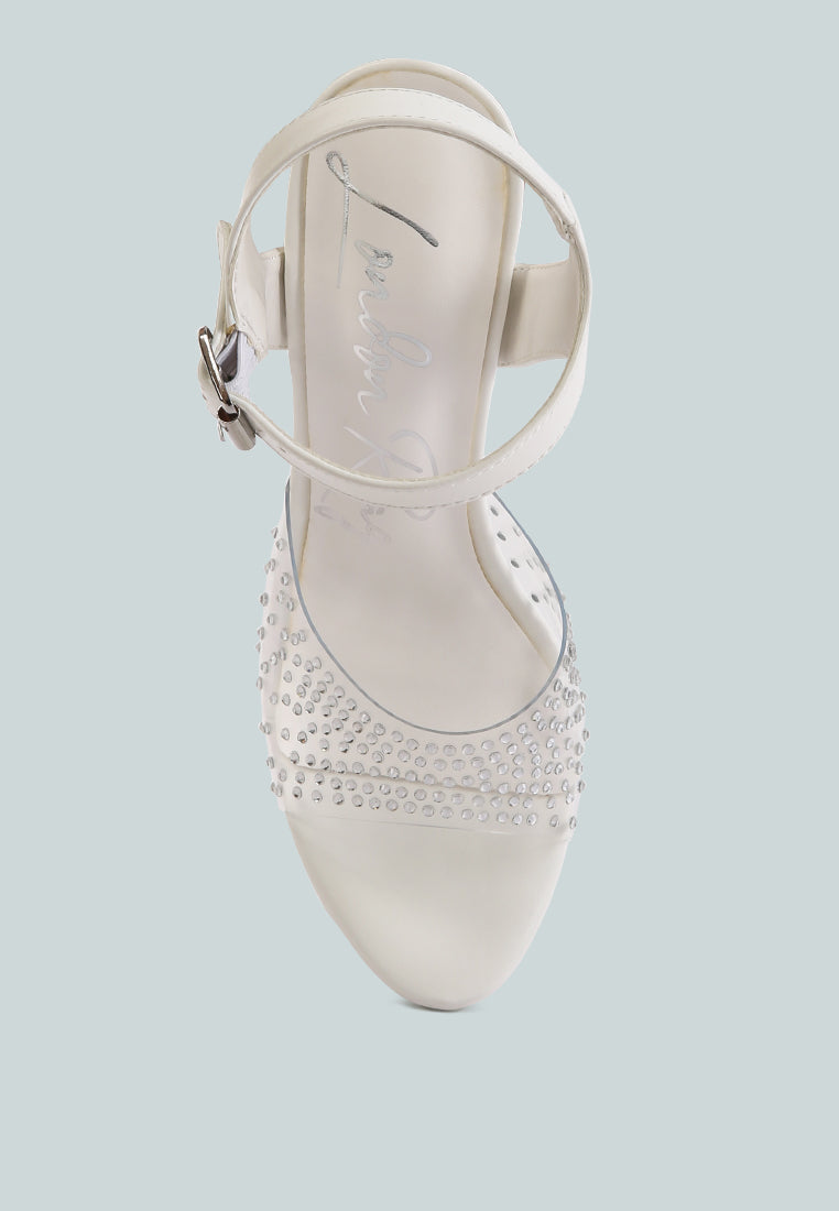 First Date Ultra High Heel Clear Sandals - Glamourous Grace