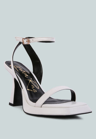 Five Star Ankle Strap Kitten Heel Sandals - Glamourous Grace