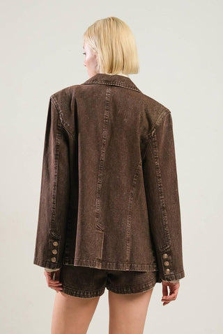 DARING CONFIDENCE DENIM BLAZER - Glamourous Grace