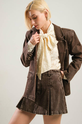 DARING CONFIDENCE DENIM BLAZER - Glamourous Grace