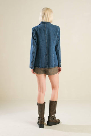 HOT TO GO DENIM BLAZER - Glamourous Grace