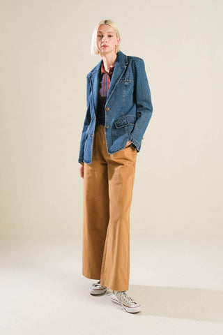 HOT TO GO DENIM BLAZER - Glamourous Grace