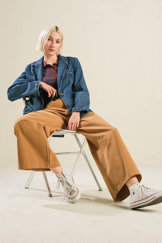HOT TO GO DENIM BLAZER - Glamourous Grace