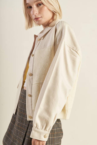 GO-GETTER GIRL SWEATER TWILL JACKET - Glamourous Grace
