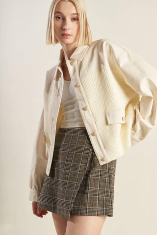 GO-GETTER GIRL SWEATER TWILL JACKET - Glamourous Grace