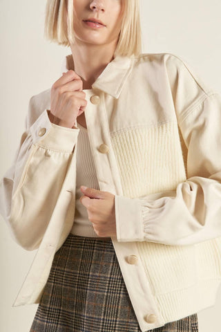 GO-GETTER GIRL SWEATER TWILL JACKET - Glamourous Grace