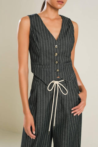 HAZY DAYS DENIM VEST - Glamourous Grace