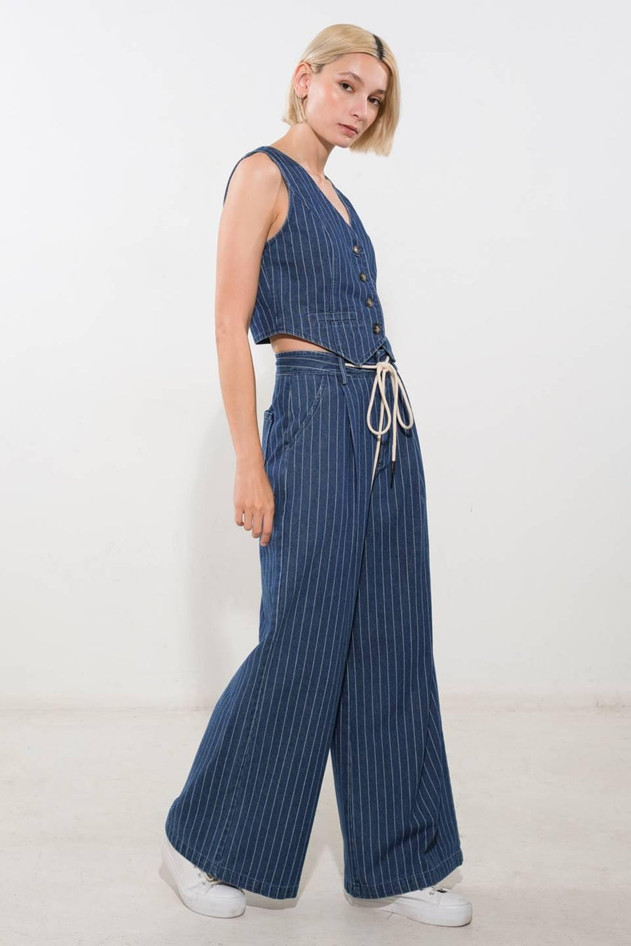 I STILL BELIEVE DENIM VEST - Glamourous Grace