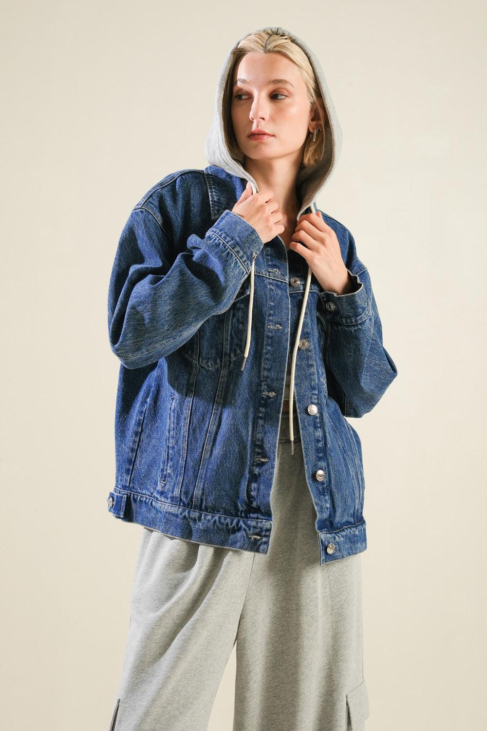 CROSS YOUR MIND DENIM JACKET - Glamourous Grace