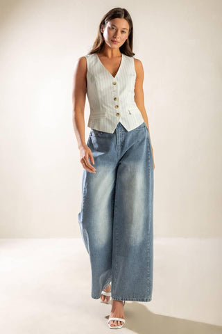 DINNER DATE WOVEN VEST - Glamourous Grace