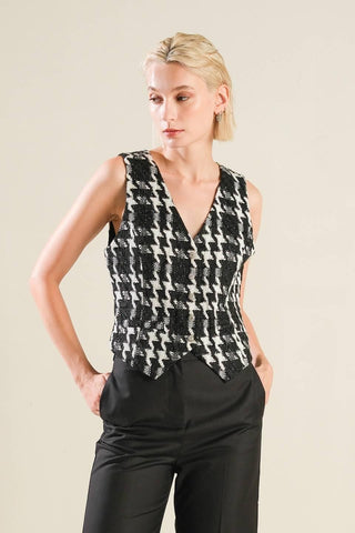 WHEN I'M WITH YOU TWEED VEST - Glamourous Grace
