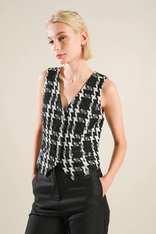 WHEN I'M WITH YOU TWEED VEST - Glamourous Grace