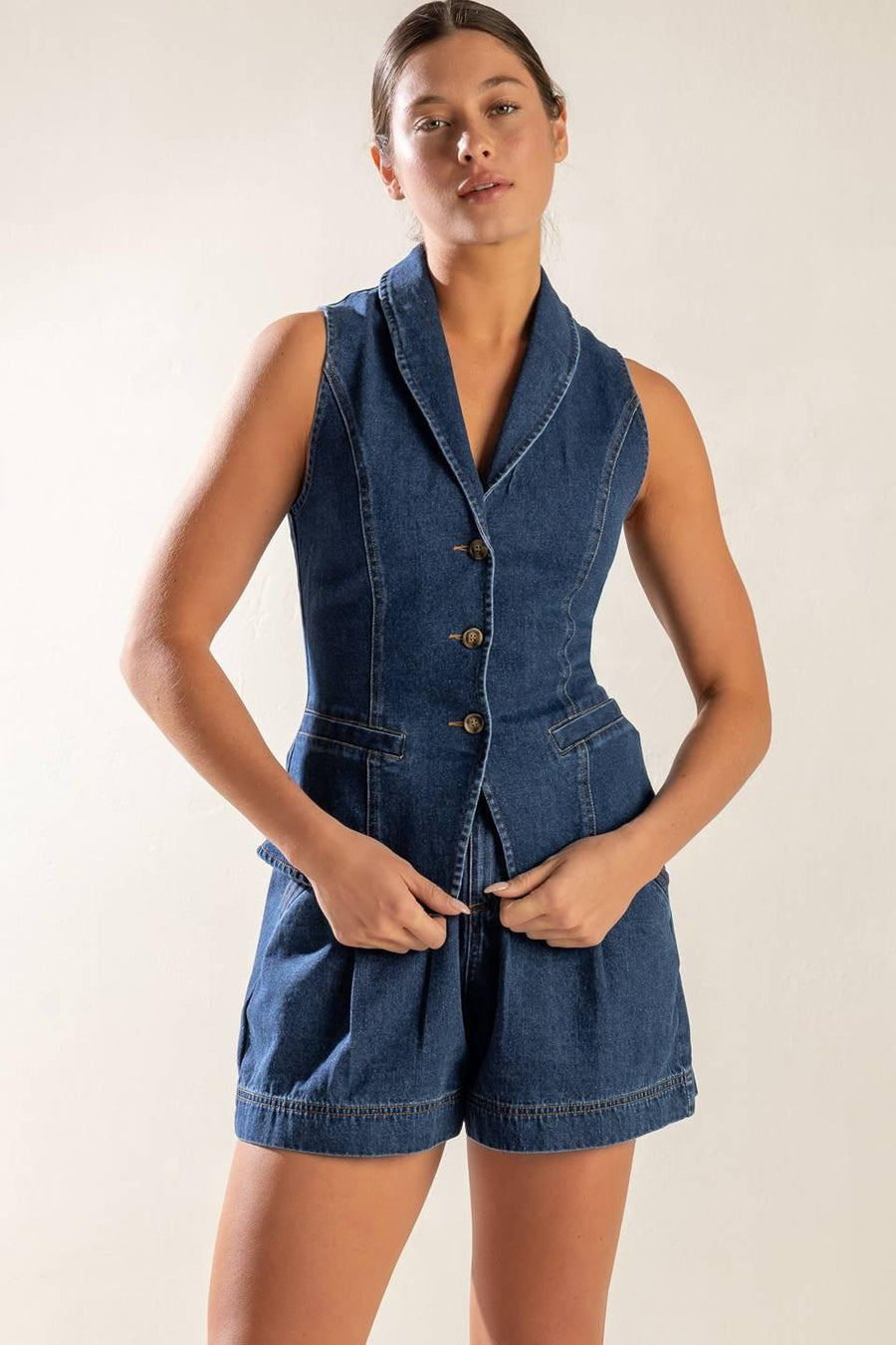 SPRING ROMANCE DENIM VEST - Glamourous Grace