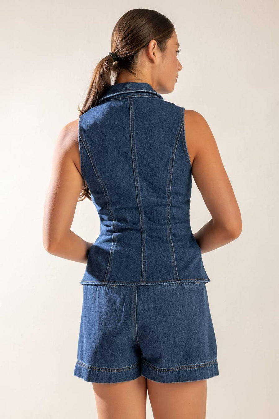 SPRING ROMANCE DENIM VEST - Glamourous Grace