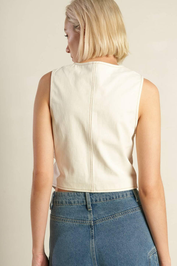 WATCHING THE WIND WOVEN VEST - Glamourous Grace