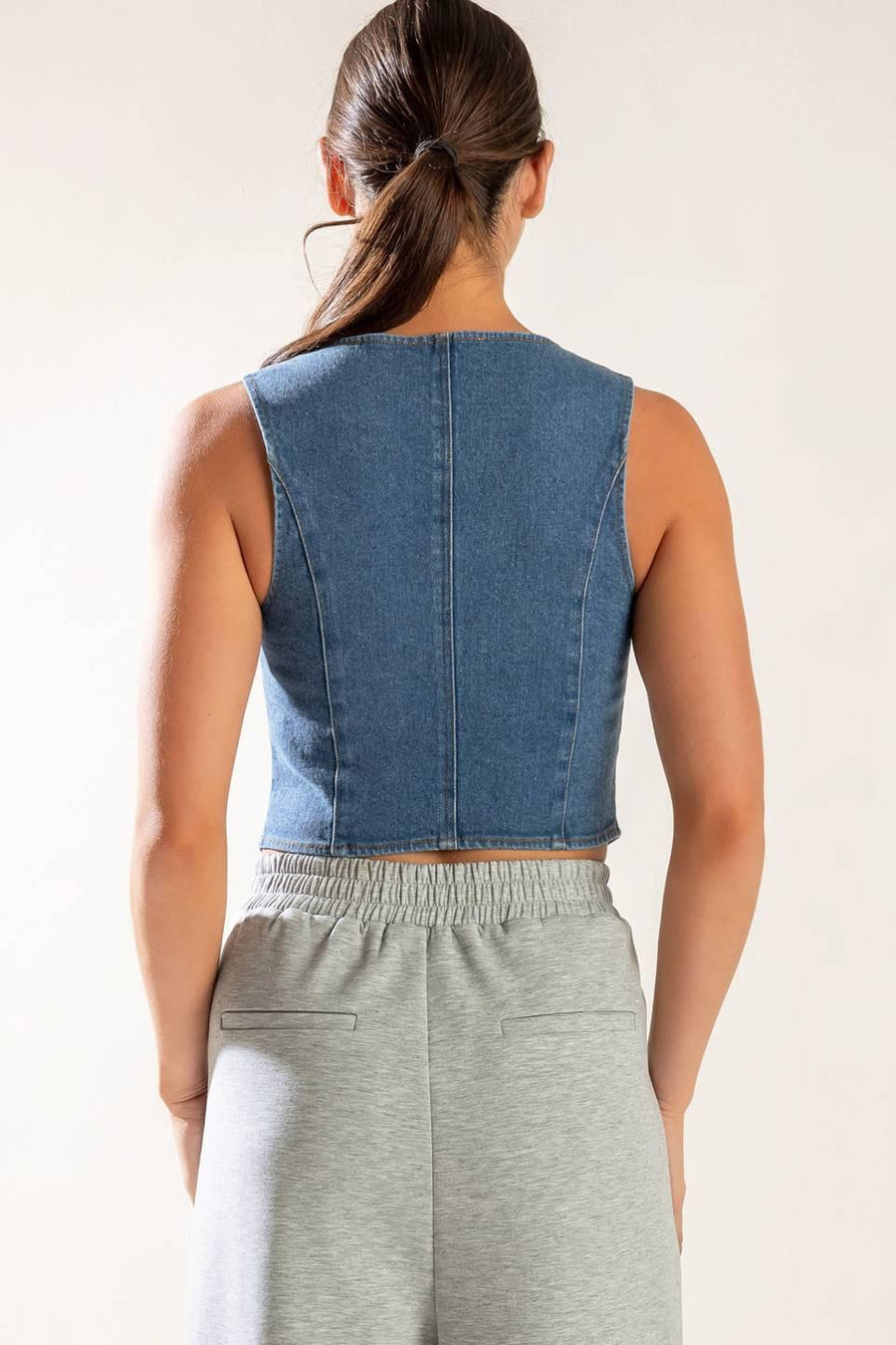 ISLAND DAYDREAMS DENIM VEST - Glamourous Grace