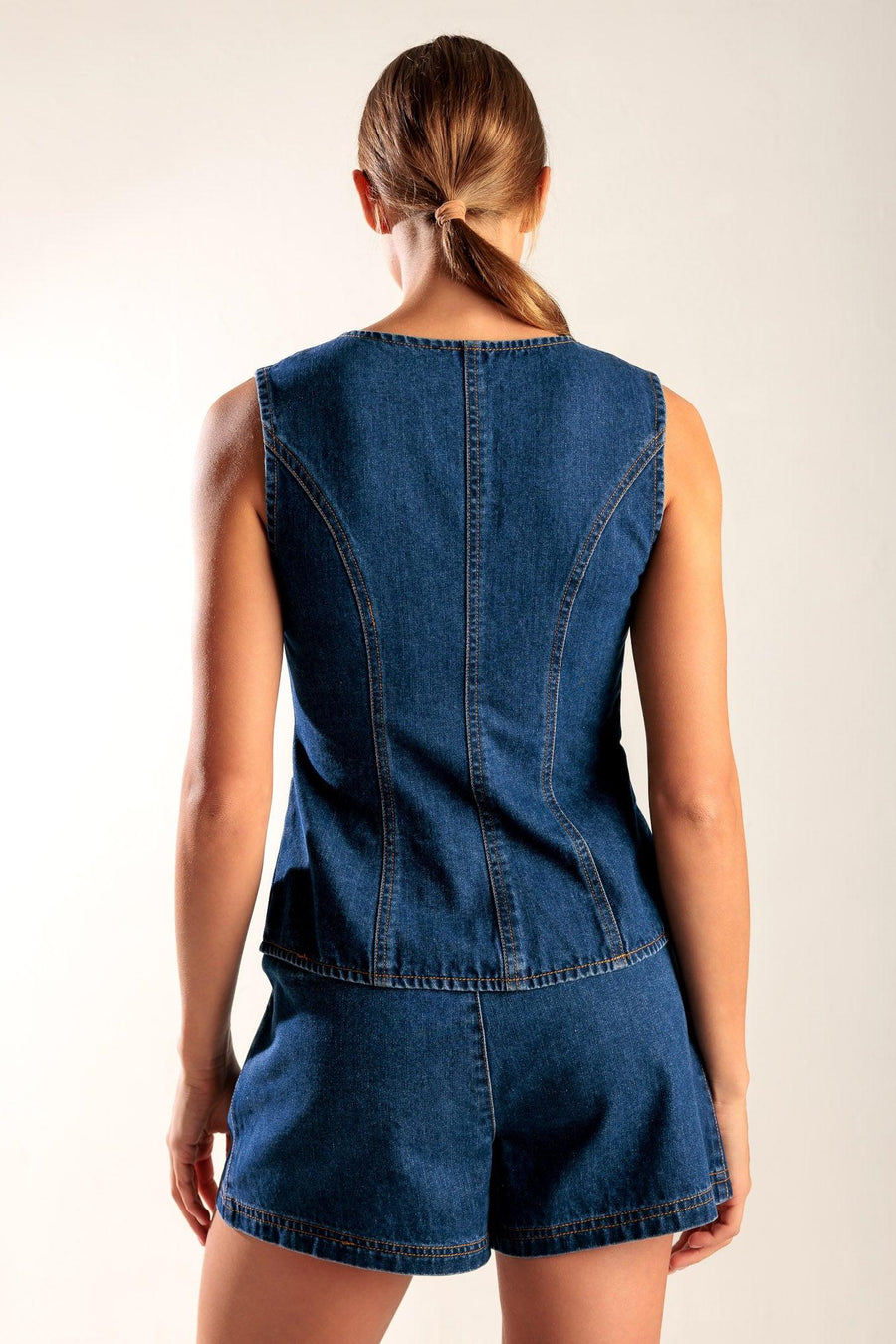 DRIVE-IN MOVIE DENIM VEST - Glamourous Grace