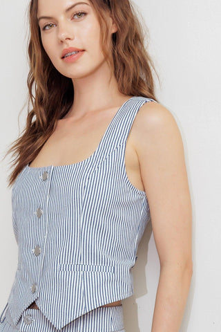 COASTAL CHIC WOVEN VEST - Glamourous Grace
