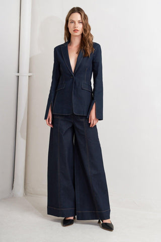 URBAN PANEL DENIM BLAZER - Glamourous Grace