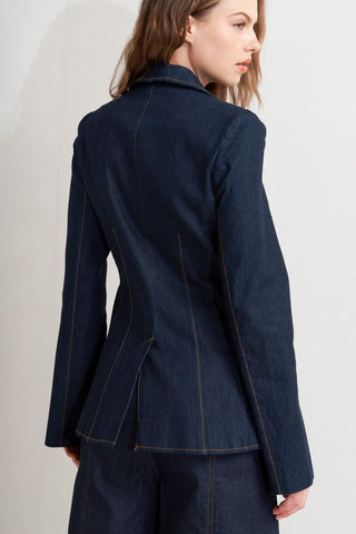 URBAN PANEL DENIM BLAZER - Glamourous Grace