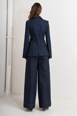 URBAN PANEL DENIM BLAZER - Glamourous Grace