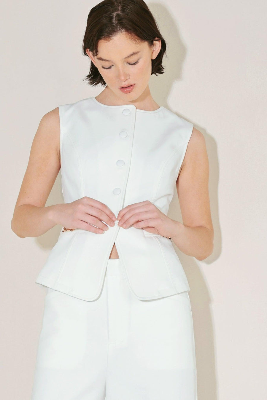 POWER LINE THEORY WOVEN VEST - Glamourous Grace