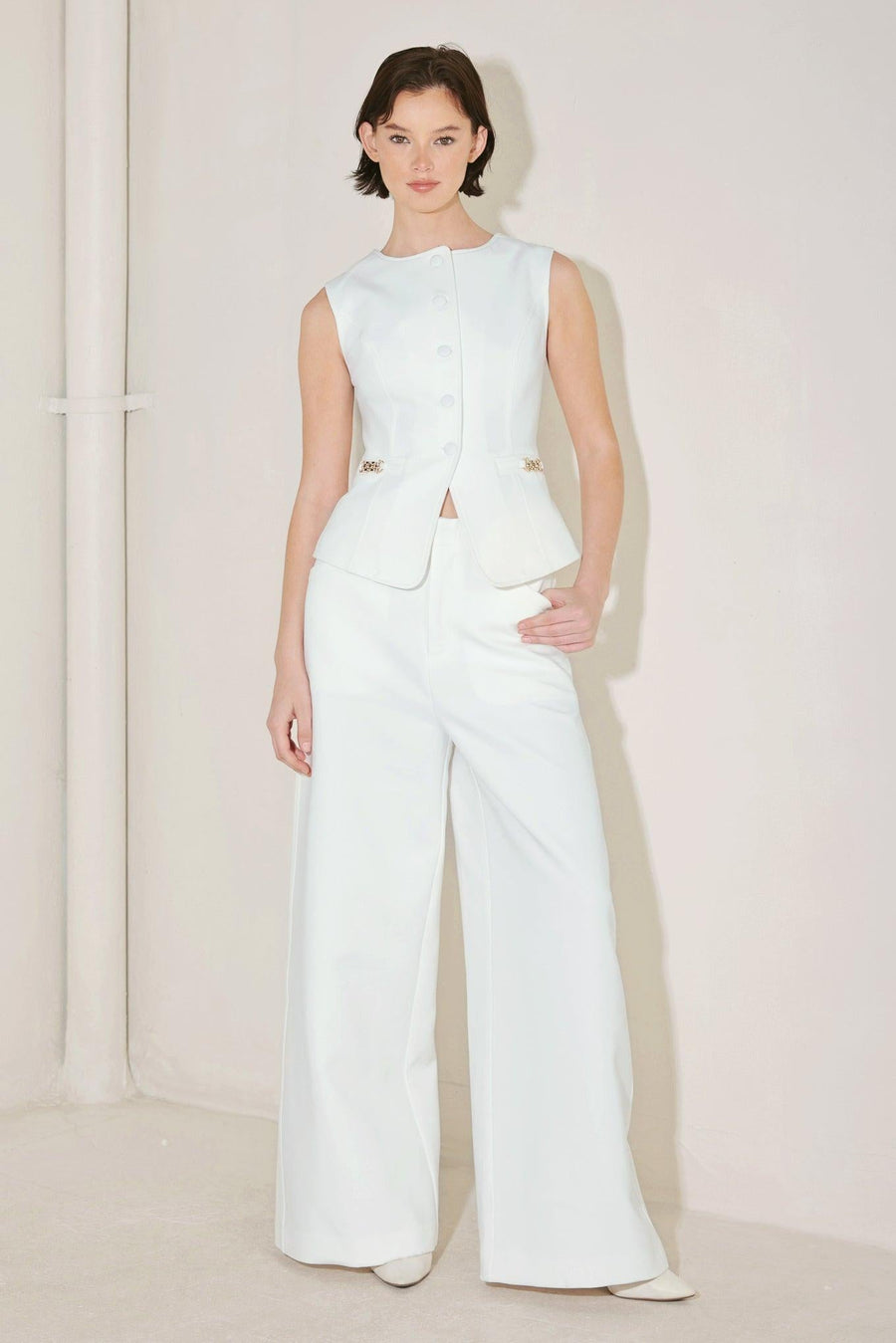POWER LINE THEORY WOVEN VEST - Glamourous Grace