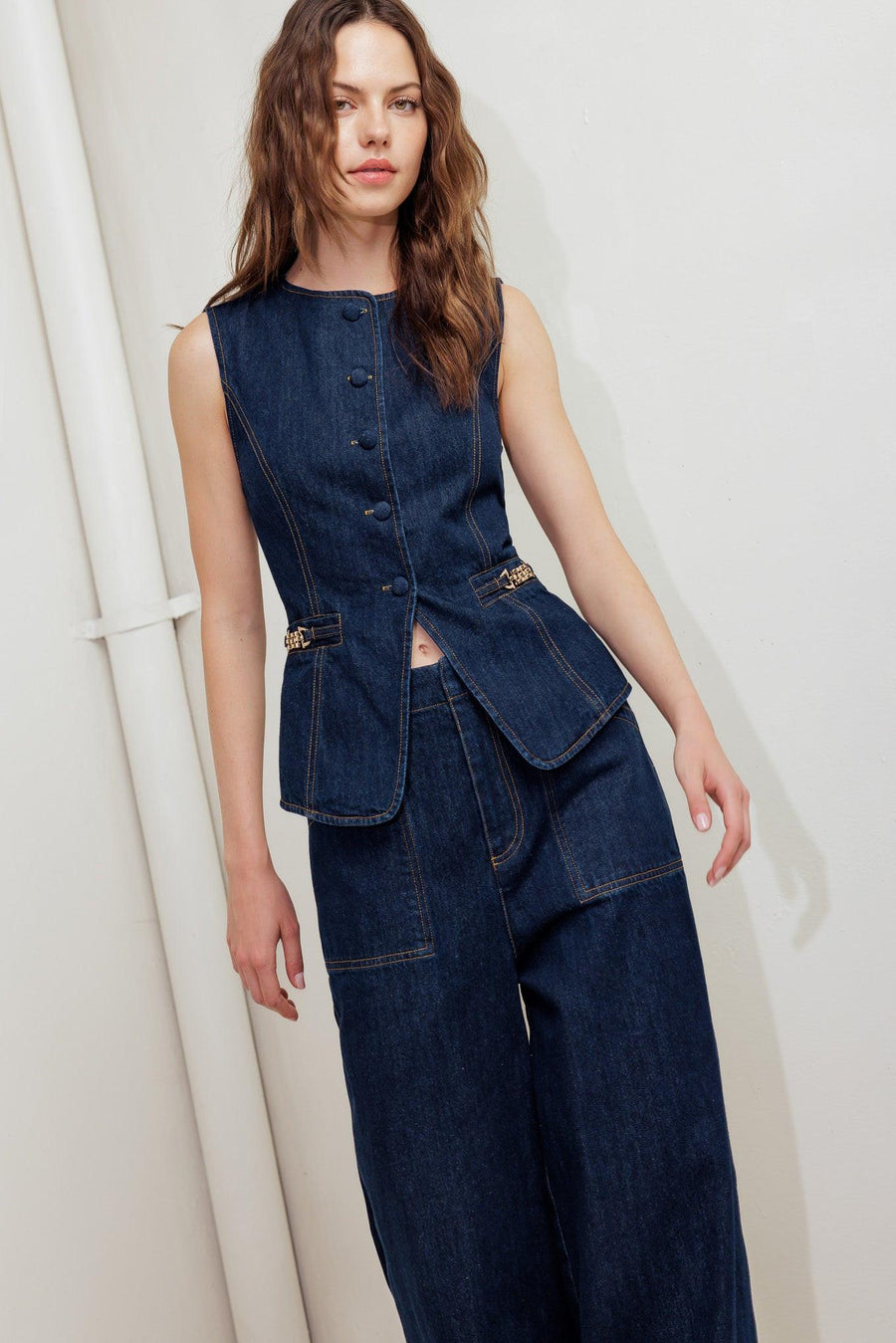 INDIGO ICON DENIM VEST - Glamourous Grace