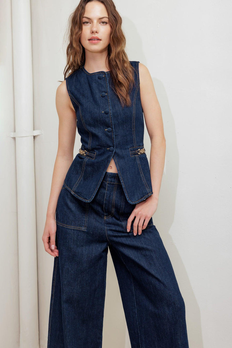 INDIGO ICON DENIM VEST - Glamourous Grace