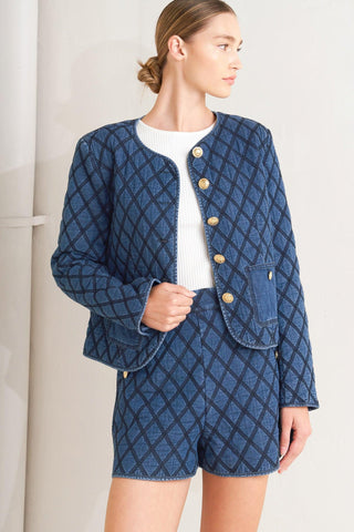 MODERNLUXE QUILTED WOVEN JACKET - Glamourous Grace