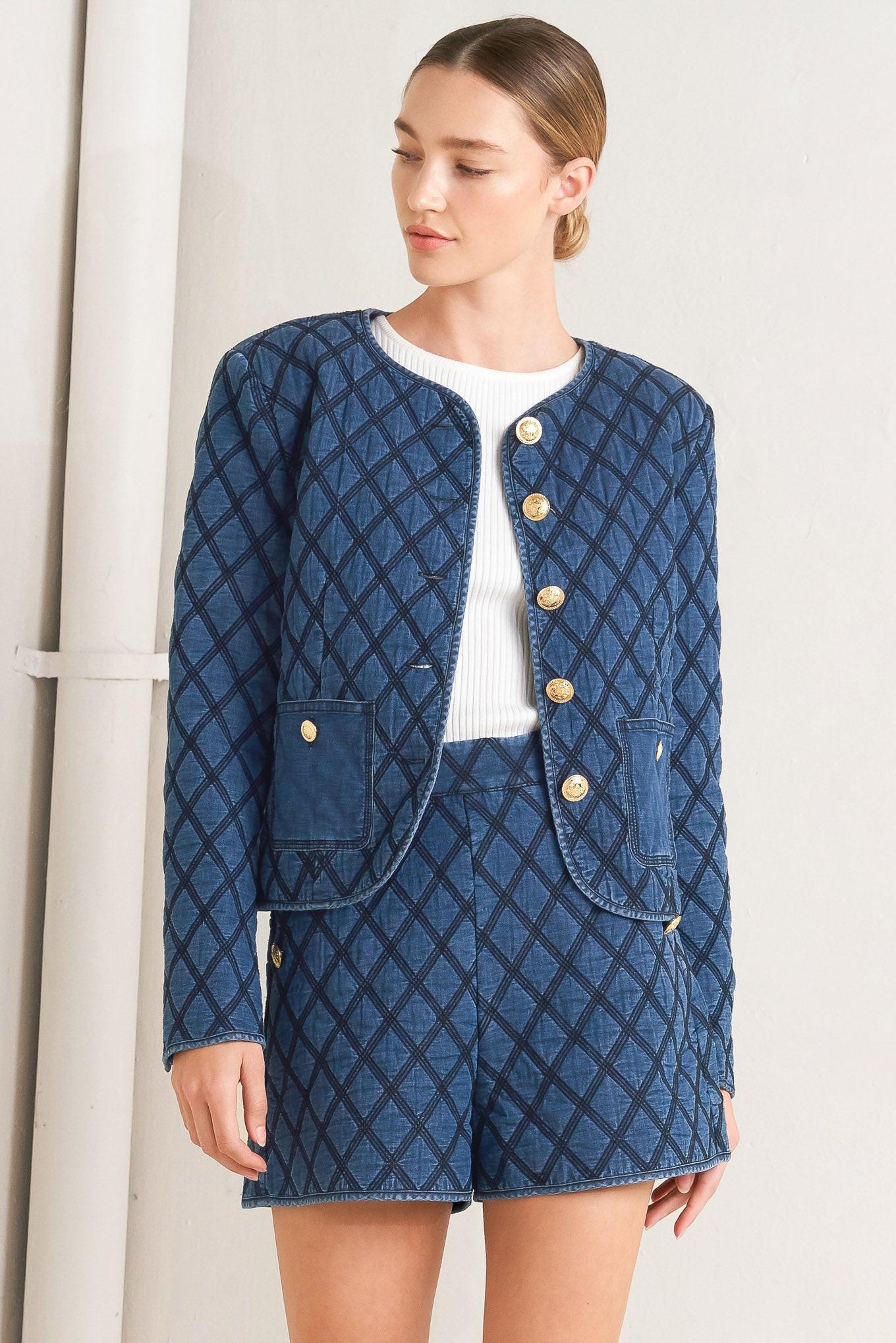 MODERNLUXE QUILTED WOVEN JACKET - Glamourous Grace