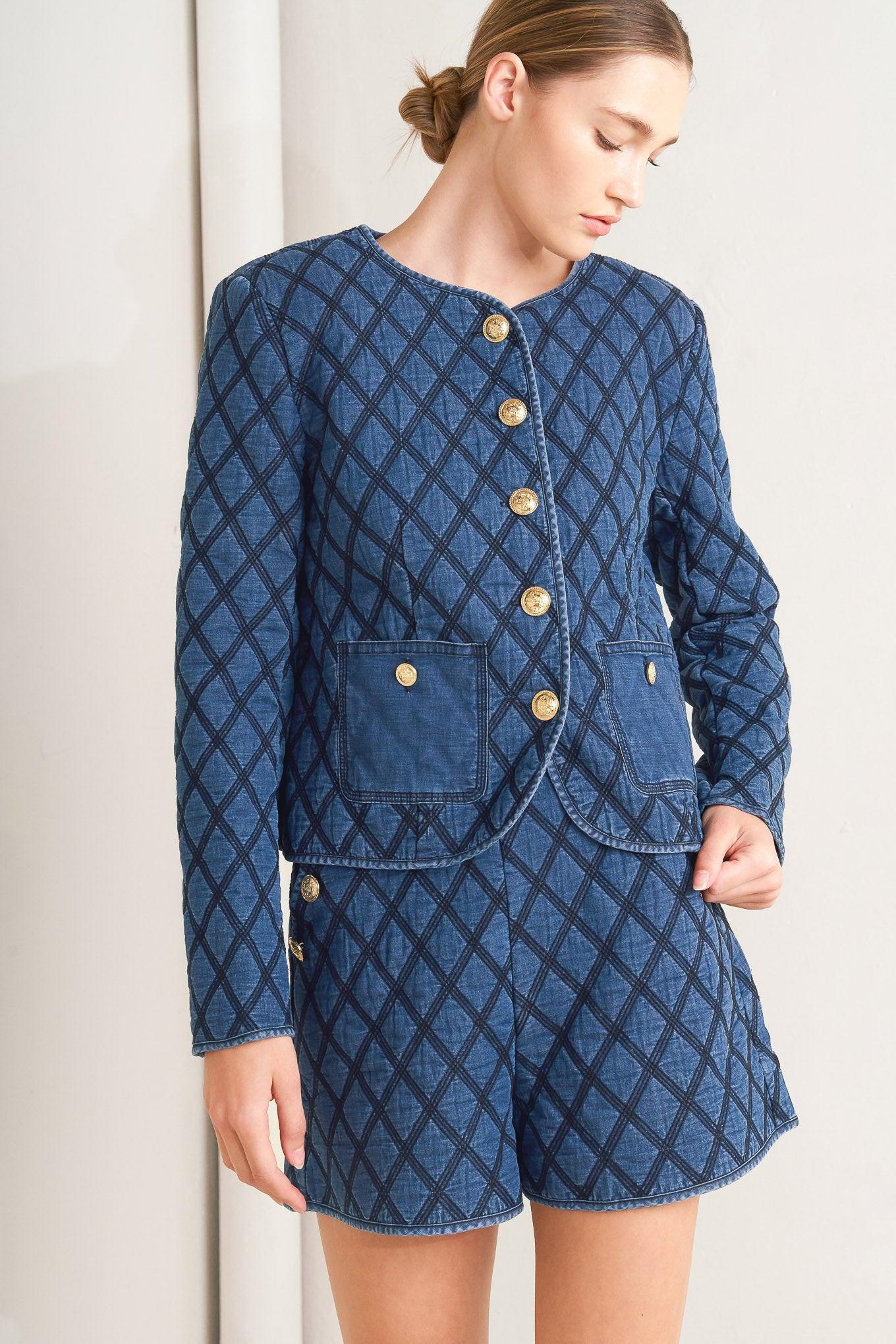 MODERNLUXE QUILTED WOVEN JACKET - Glamourous Grace