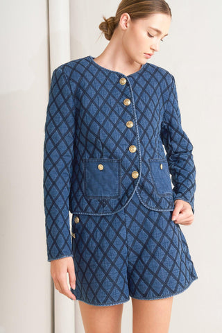 MODERNLUXE QUILTED WOVEN JACKET - Glamourous Grace