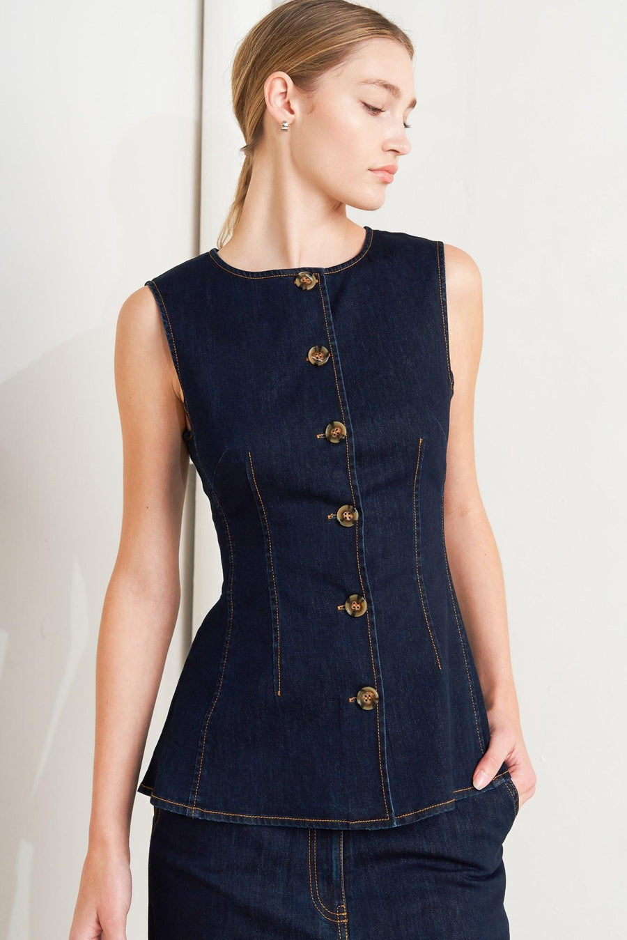 EURO CITY DENIM VEST - Glamourous Grace