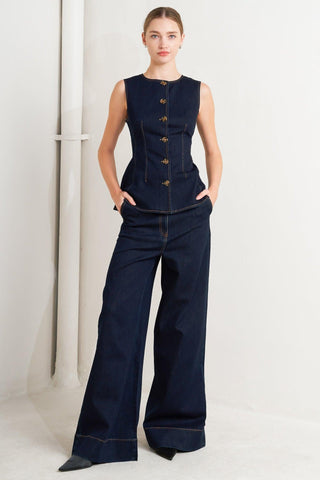 EURO CITY DENIM VEST - Glamourous Grace