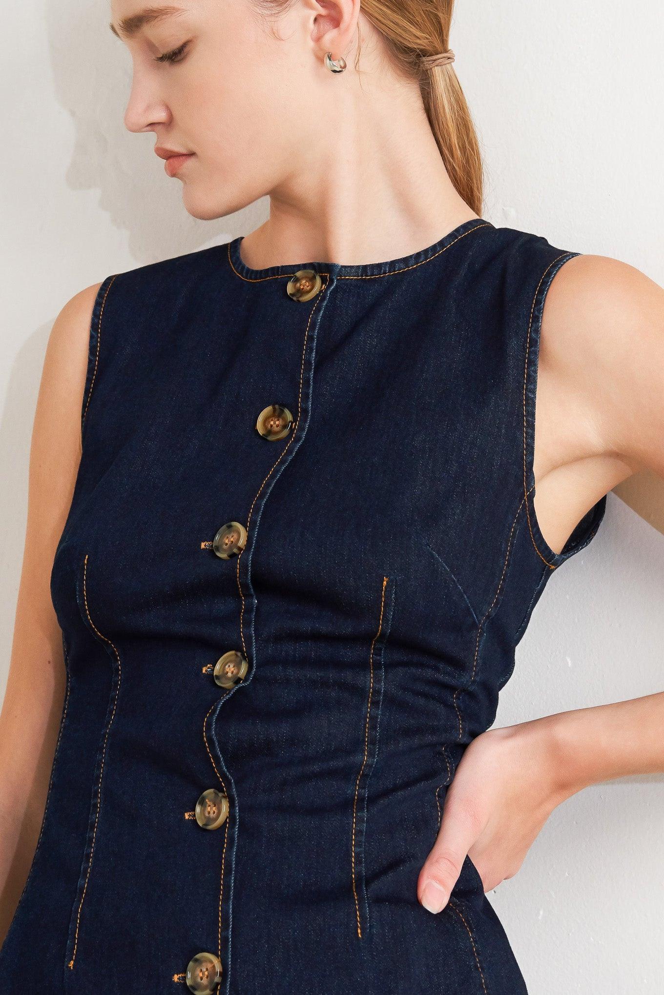 EURO CITY DENIM VEST - Glamourous Grace