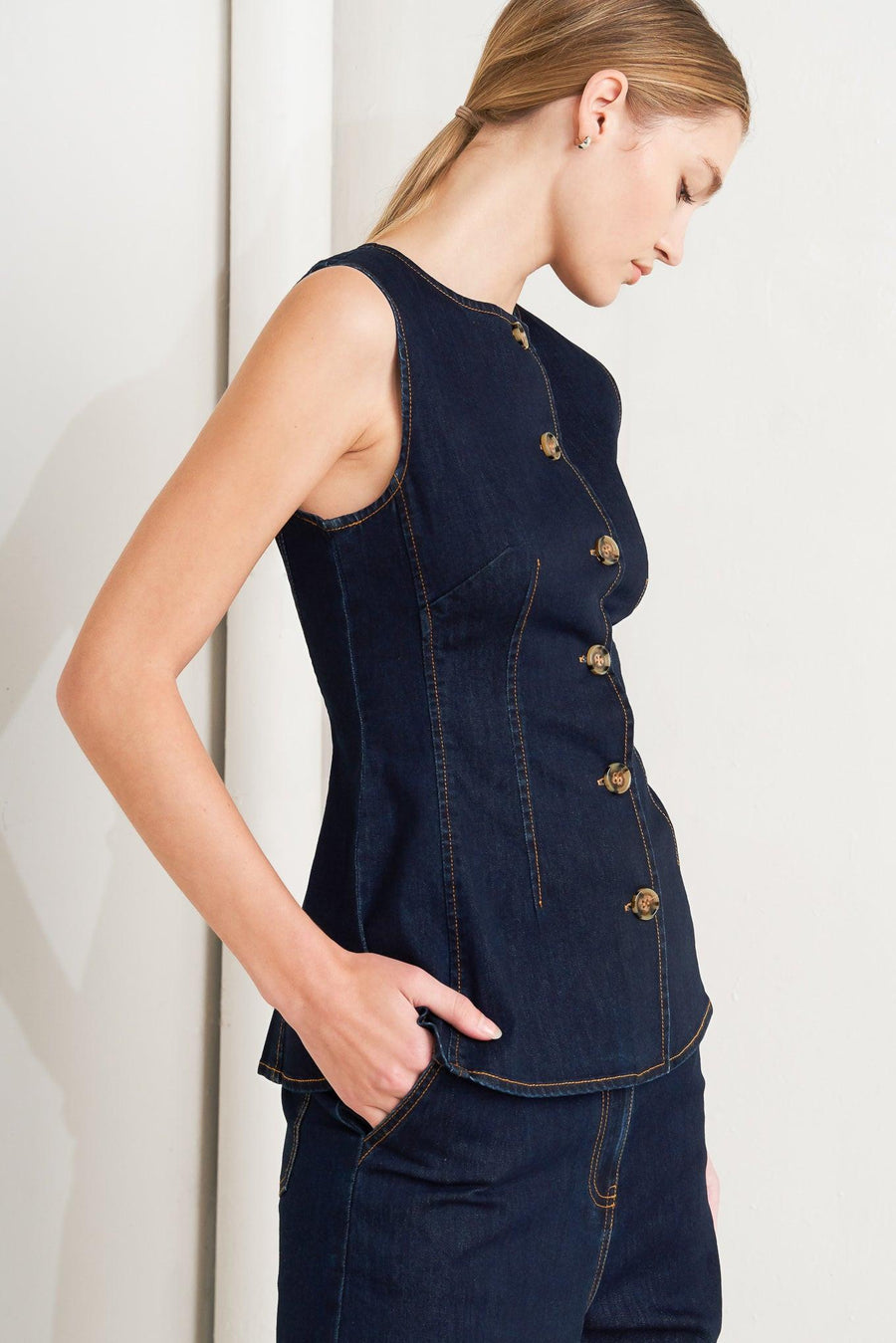 EURO CITY DENIM VEST - Glamourous Grace