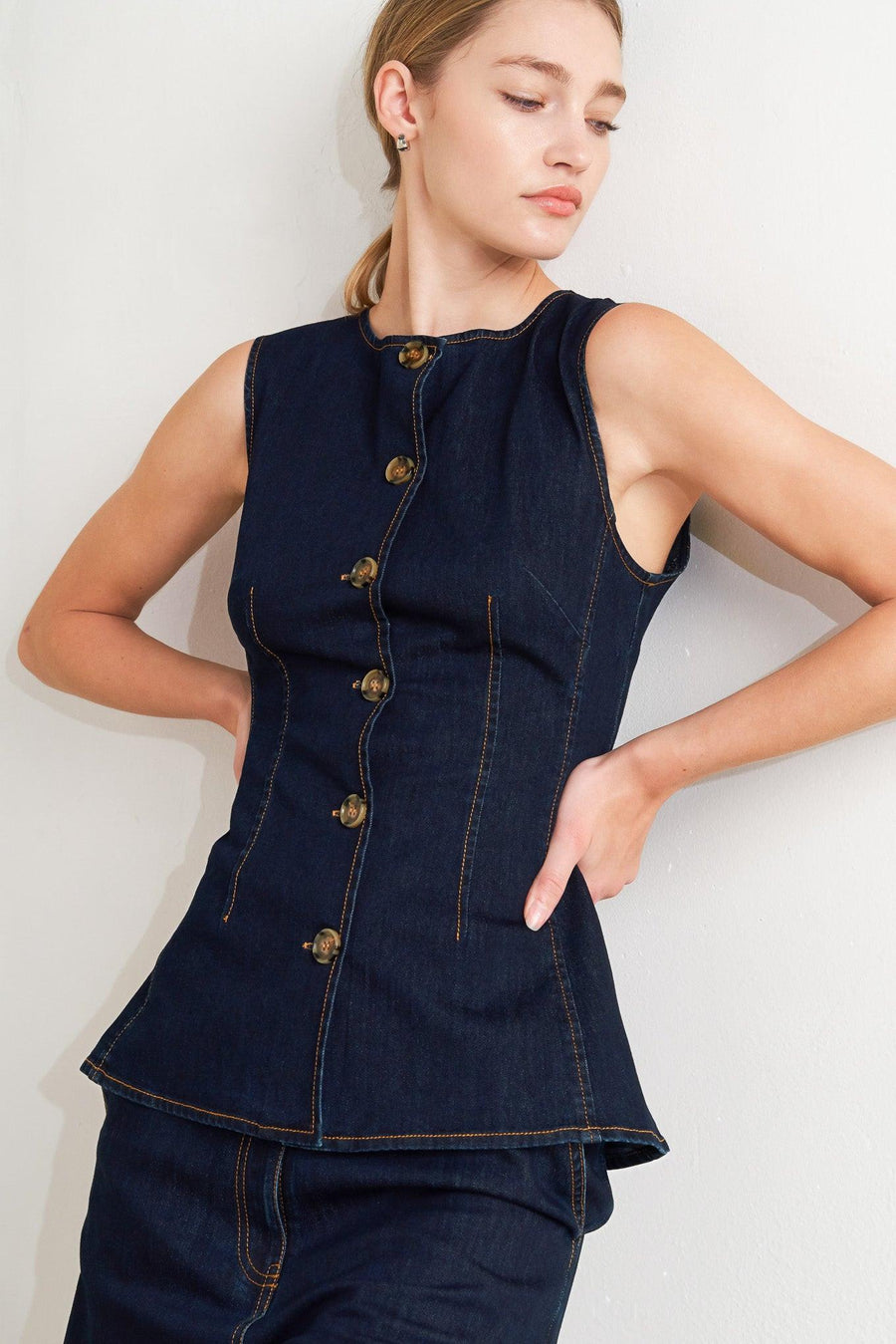 EURO CITY DENIM VEST - Glamourous Grace