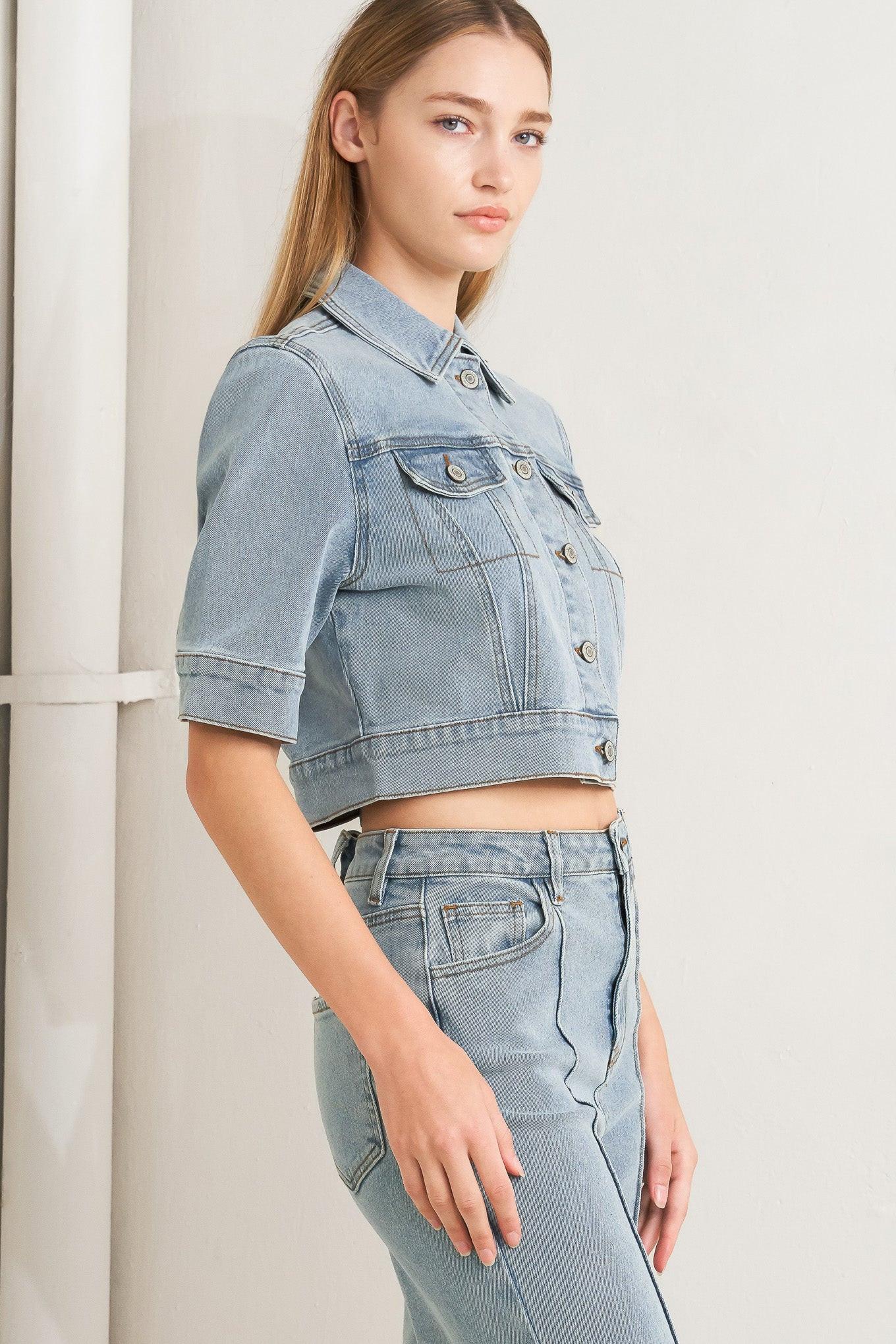 MODERN NEUTRAL DENIM JACKET - Glamourous Grace