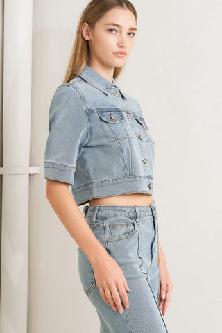 MODERN NEUTRAL DENIM JACKET - Glamourous Grace