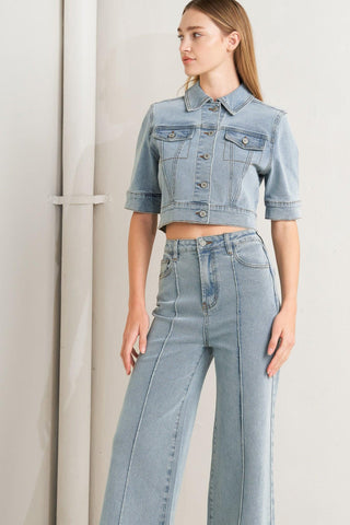 MODERN NEUTRAL DENIM JACKET - Glamourous Grace