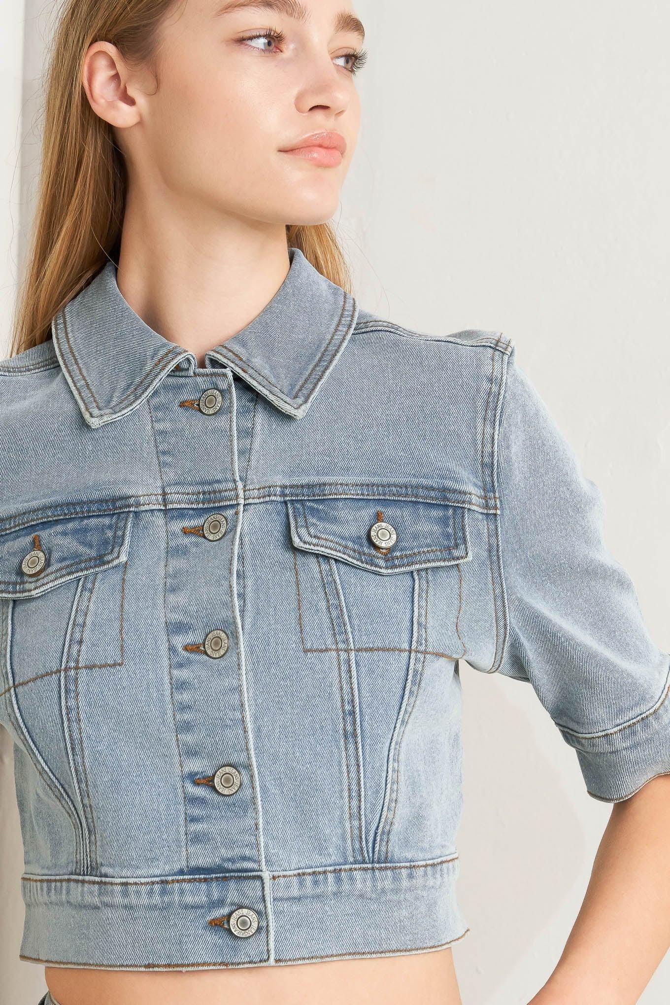 MODERN NEUTRAL DENIM JACKET - Glamourous Grace