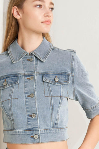MODERN NEUTRAL DENIM JACKET - Glamourous Grace