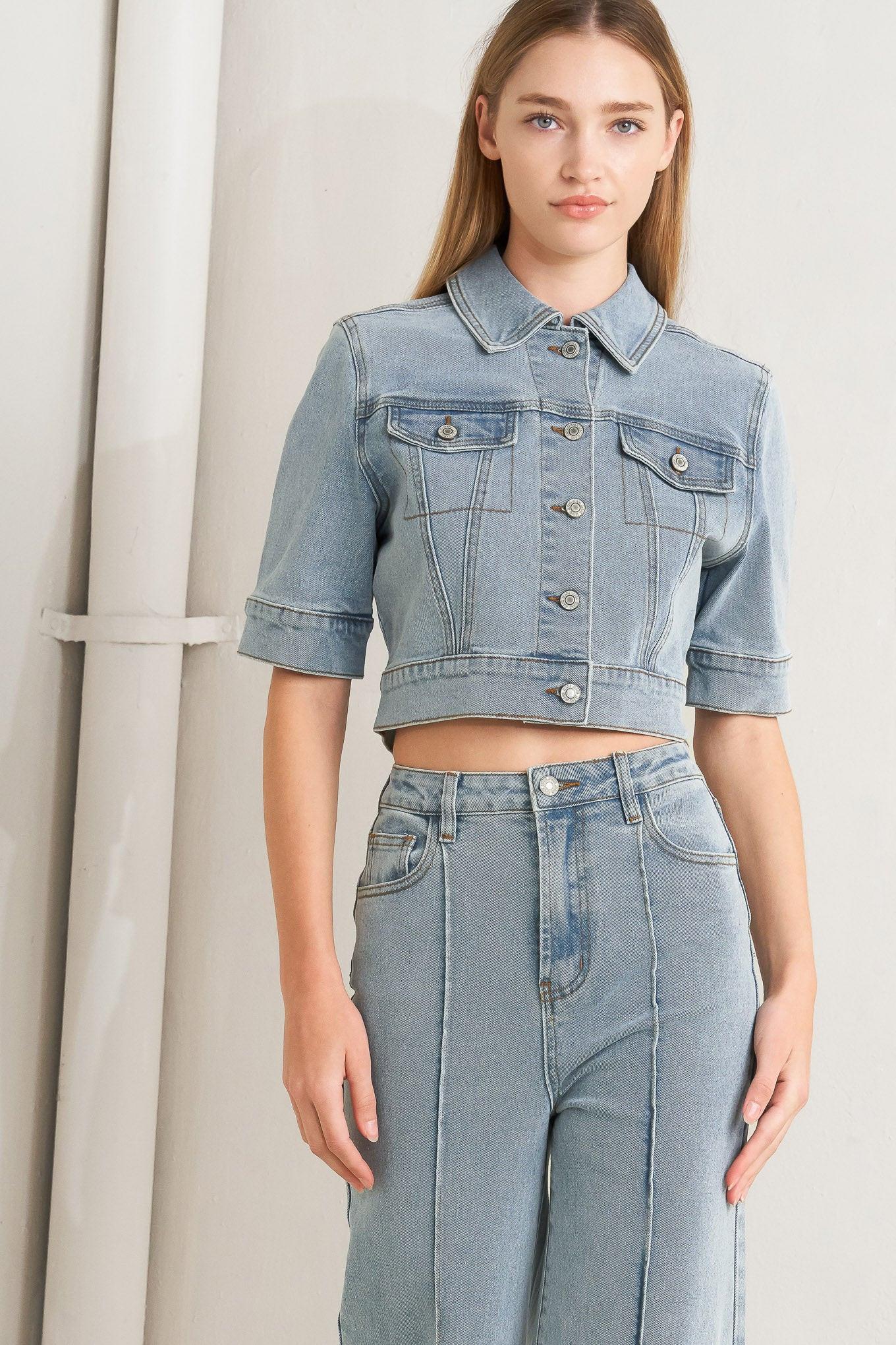 MODERN NEUTRAL DENIM JACKET - Glamourous Grace