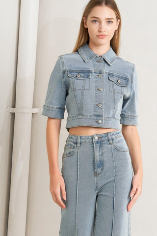 MODERN NEUTRAL DENIM JACKET - Glamourous Grace