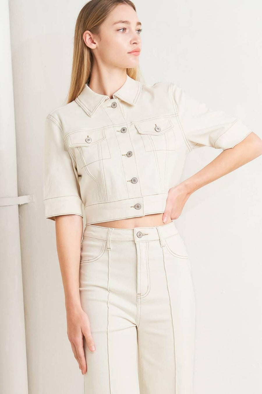 MODERN NEUTRAL TWILL JACKET - Glamourous Grace